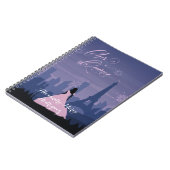 Pink & Slate Blue Paris Fireworks Quinceañera Notitieboek (Linkerzijde)
