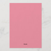 Pink Sleep Under Pajama Slumber Birthday Party Kaart (Achterkant)