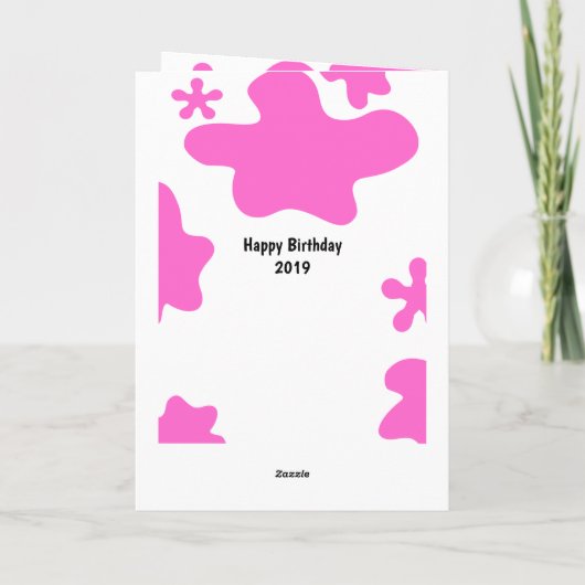 Pink Slime 7e verjaardag Kaart (Achterkant)