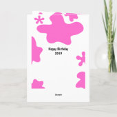 Pink Slime 8e verjaardag Kaart (Achterkant)
