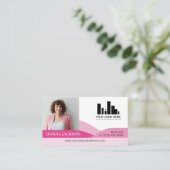 Pink Slopes Realtor Foto & Logo Visitekaartje (Staand voorkant)
