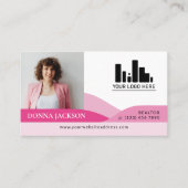 Pink Slopes Realtor Foto & Logo Visitekaartje (Voorkant)
