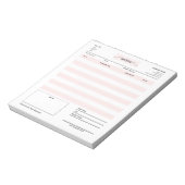 Pink Small Business Factuur Verkoopbon Bestellen Notitieblok (Linkerzijde)