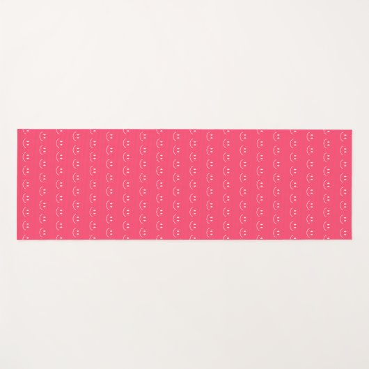 Pink Smile Pattern Yoga Mat (Voorkant (horizontaal))