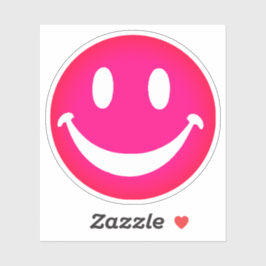 PINK SMILEY STICKER