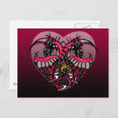 Pink Smoke Dragonheart Briefkaart (Voorkant / Achterkant)