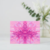 PINK SMOKE - Moderne en abstracte fractale kunst - Briefkaart (Staand voorkant)