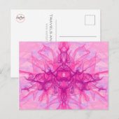 PINK SMOKE - Moderne en abstracte fractale kunst - Briefkaart (Voorkant / Achterkant)