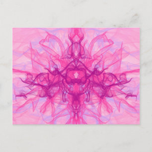 PINK SMOKE - Moderne en abstracte fractale kunst - Briefkaart