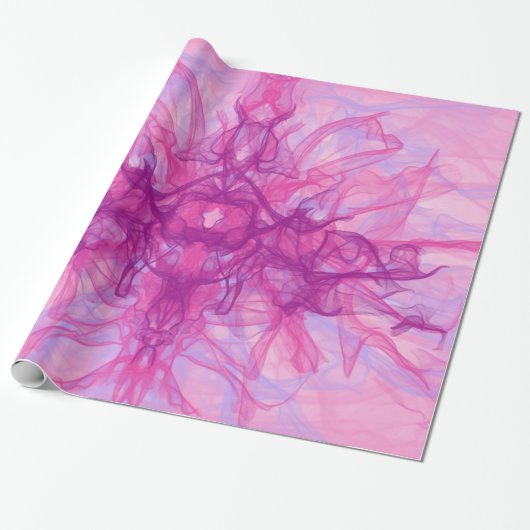 PINK SMOKE - Moderne en abstracte fractale kunst - Cadeaupapier (Uitgerold)