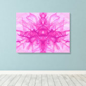 PINK SMOKE - Moderne en abstracte fractale kunst - Canvas Afdruk (Insitu (Houten vloer))