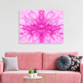 PINK SMOKE - Moderne en abstracte fractale kunst - Canvas Afdruk (Insitu (Woonkamer))
