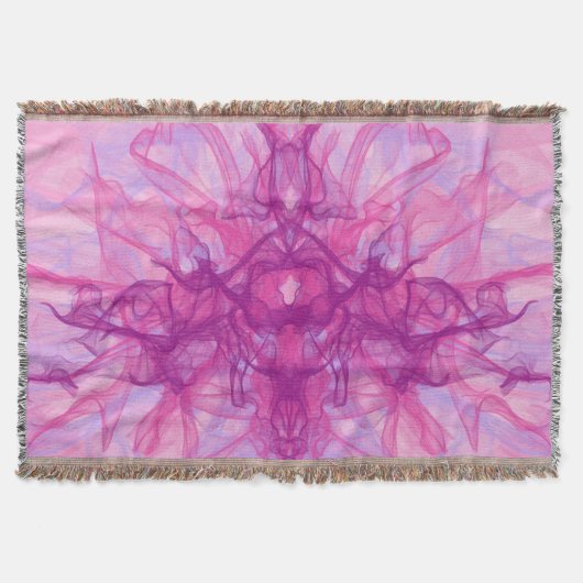 PINK SMOKE - Moderne en abstracte fractale kunst - Deken (Voorkant)