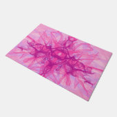PINK SMOKE - Moderne en abstracte fractale kunst - Deurmat (Schuin)
