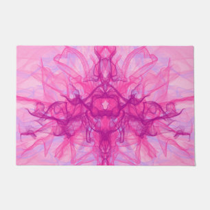 PINK SMOKE - Moderne en abstracte fractale kunst - Deurmat