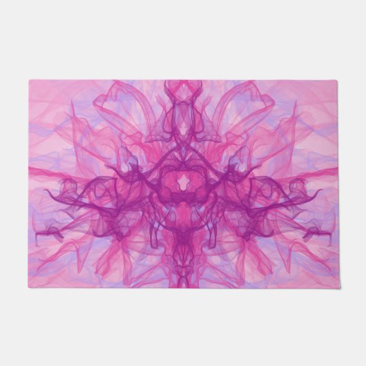 PINK SMOKE - Moderne en abstracte fractale kunst - Deurmat (Voorkant)
