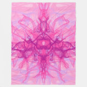PINK SMOKE - Moderne en abstracte fractale kunst - Fleece Deken (Voorkant)