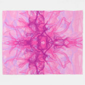 PINK SMOKE - Moderne en abstracte fractale kunst - Fleece Deken (Voorkant (Horizontaal))