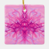 PINK SMOKE - Moderne en abstracte fractale kunst - Keramisch Ornament (Voorkant)