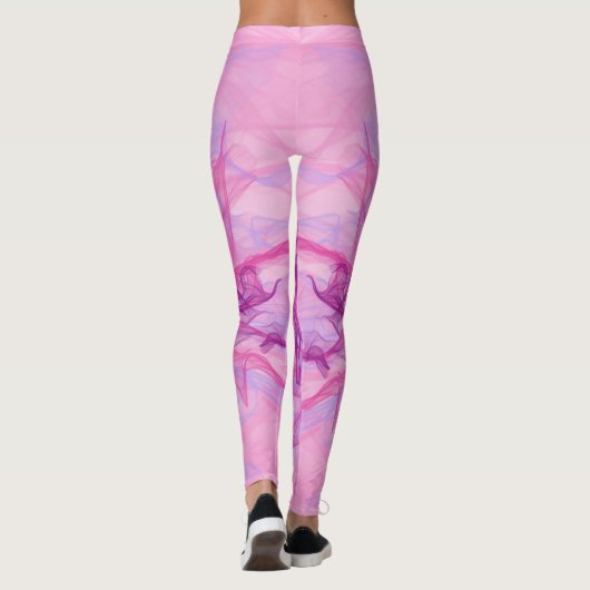 PINK SMOKE - Moderne en abstracte fractale kunst - Leggings (Achterkant)