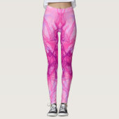 PINK SMOKE - Moderne en abstracte fractale kunst - Leggings (Voorkant)