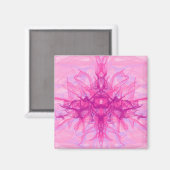 PINK SMOKE - Moderne en abstracte fractale kunst - Magneet (Voorkant / Achterkant)