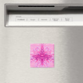 PINK SMOKE - Moderne en abstracte fractale kunst - Magneet (Insitu (Vaatwasser))