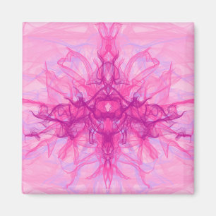 PINK SMOKE - Moderne en abstracte fractale kunst - Magneet