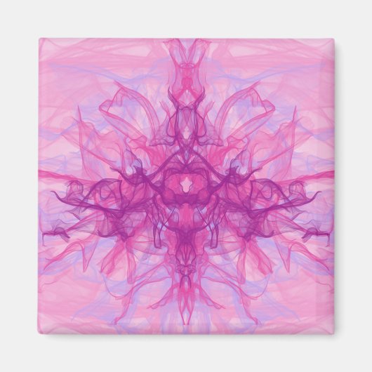 PINK SMOKE - Moderne en abstracte fractale kunst - Magneet (Voorkant)