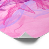 PINK SMOKE - Moderne en abstracte fractale kunst - Poster (Hoek)