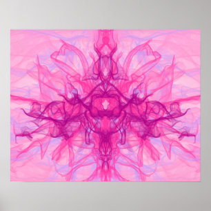 PINK SMOKE - Moderne en abstracte fractale kunst - Poster