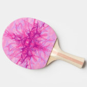 PINK SMOKE - Moderne en abstracte fractale kunst - Tafeltennisbatje (Zijkant)