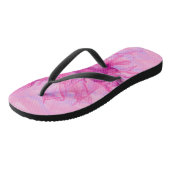 PINK SMOKE - Moderne en abstracte fractale kunst - Teenslippers (Schuin)