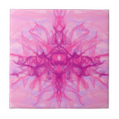 PINK SMOKE - Moderne en abstracte fractale kunst - Tegeltje (Voorkant)