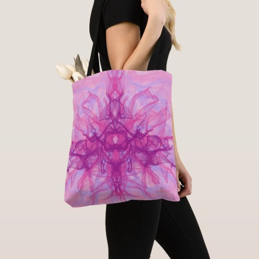 PINK SMOKE - Moderne en abstracte fractale kunst - Tote Bag (Dichtbij)