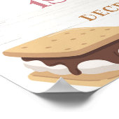 Pink S'more Meisje 1e Verjaardag Welkom Teken Post Poster (Hoek)