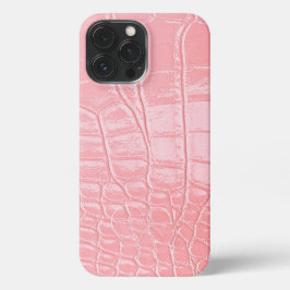 Pink Snake Leather Aesthetic iPhone 13 Pro Max Hoesje