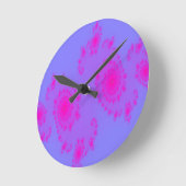 Pink Sneeze Fractal Wall Clock Ronde Klok (Hoek)