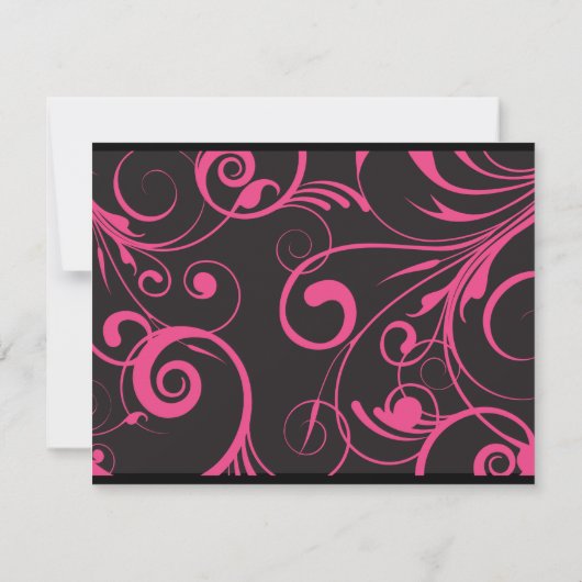 PINK SNOEP Bat Mitzvah Invitation Reply Kaart (Achterkant)
