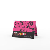 PINK SNOEP Bat Mitzvah vouwde je kaart in