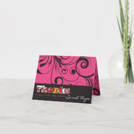 PINK SNOEP Bat Mitzvah vouwde je kaart in