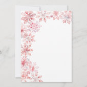 Pink Snow In Love Bridal Shower Kaart (Achterkant)