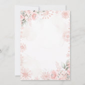 Pink Snowflake Bridal Luncheon Pancake & Cocoa  Kaart (Achterkant)