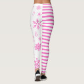 Pink Snowflake Christmas Leggings (Achterkant)