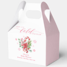 Pink Snowflake Festive Candy Girl Baby Shower 