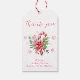 Pink Snowflake Festive Candy Girl Baby Shower  Cadeaulabel