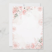 Pink Snowflake Floral Its Cold Outside Baby Shower Kaart (Achterkant)