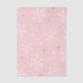 Pink Snowflake & Gold Sparkle Christmas  Tissuepapier (Voorkant)