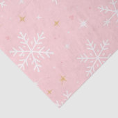 Pink Snowflake & Gold Sparkle Christmas  Tissuepapier (Detail)