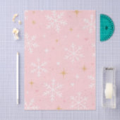 Pink Snowflake & Gold Sparkle Christmas  Tissuepapier (Craft)